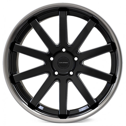 Corspeed Deville Inox mattblack PureSport gefräst 9x20 ET40 - LK5/108 ML73.1