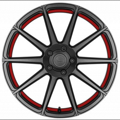 Barracuda Project 2.0 mattgunmetal / Undercut Color Trim rot - DS10 9x20 ET25 - LK5/120 ML72.6