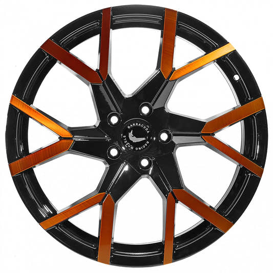 Barracuda Tzunamee EVO black gloss flashorange Alufelge 8.5x19 Zoll ET40 LK 5x108 ML73.1