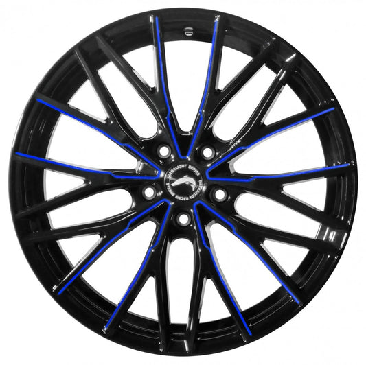Barracuda Project 3.0 black gloss flashblue - DS10 8.5x20 ET33 - LK5/112 ML73.1