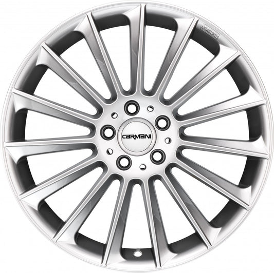 Carmani 17 Fritz white silver 9x18 ET35 - LK5/112 ML66.6