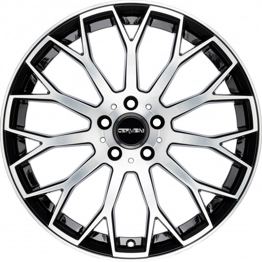 Carmani 22 Franz black polish 8x19 ET43 - LK5/112 ML66.6