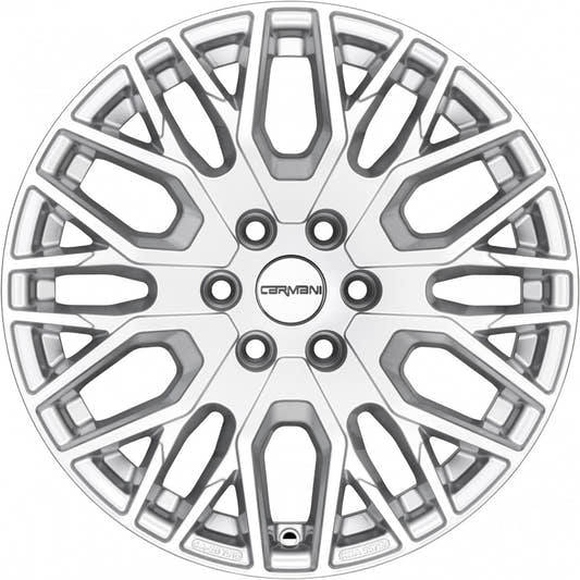 Carmani 20 Ludwig HL white silver Alufelge 7.5x18 Zoll ET40 LK 5x114.3 ML72.6