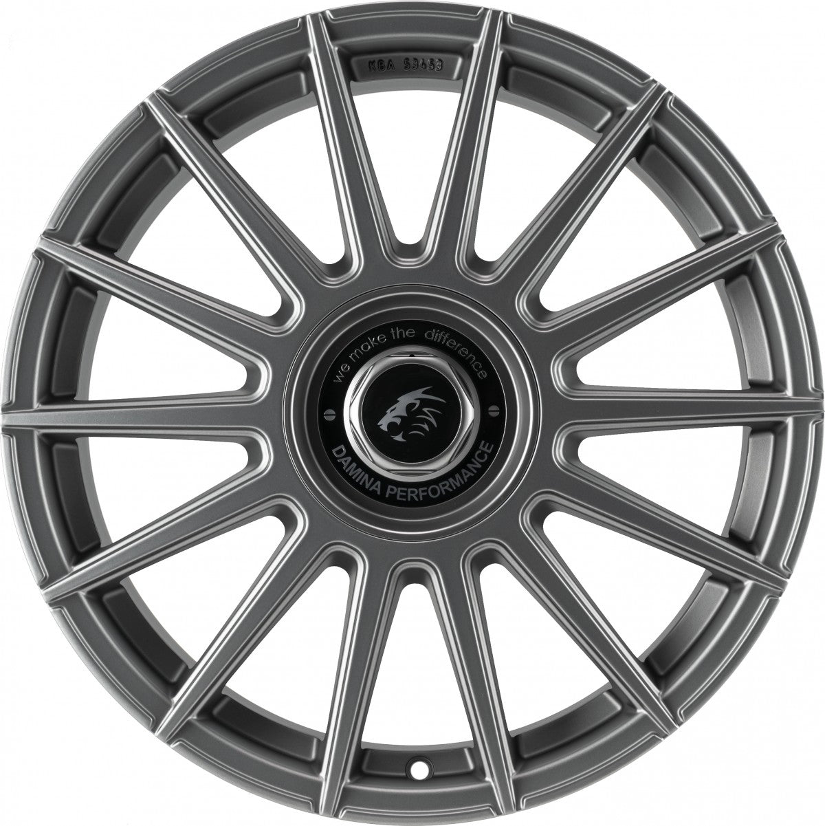 Damina Performance DM09 matt grey - Inlay black 8.5x19 ET35 - LK5/112 ML72.6