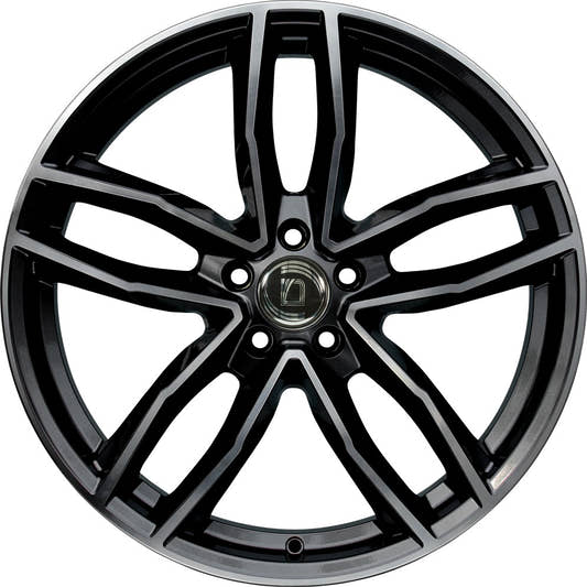 Diewe Alito NERO S MACHINED - Schwarz Glanz Frontpoliert Alufelge 7.5x17 Zoll ET25 LK 5x112 ML66.6