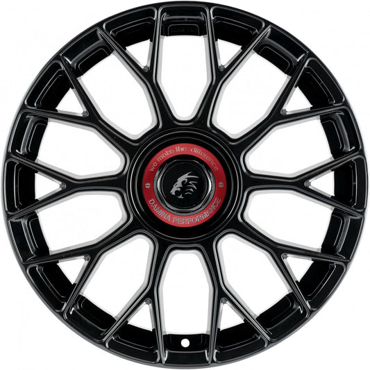 Damina Performance DM10 black - Inlay red 8.5x19 ET45 - LK5/112 ML72.6