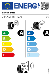 Continental Ecocontact 6 Elect XL DEMO 235/55 R18 104V – EU-Reifenlabel