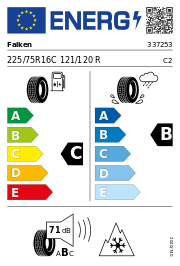 Falken Euroallseason VAN11 3PMSF DOT23 225/75R16C 121/120R DOT DOT23 – EU-Reifenlabel