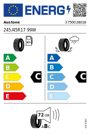 Austone SP-701 DOT23 245/45 R17 99W DOT DOT23 – EU-Reifenlabel