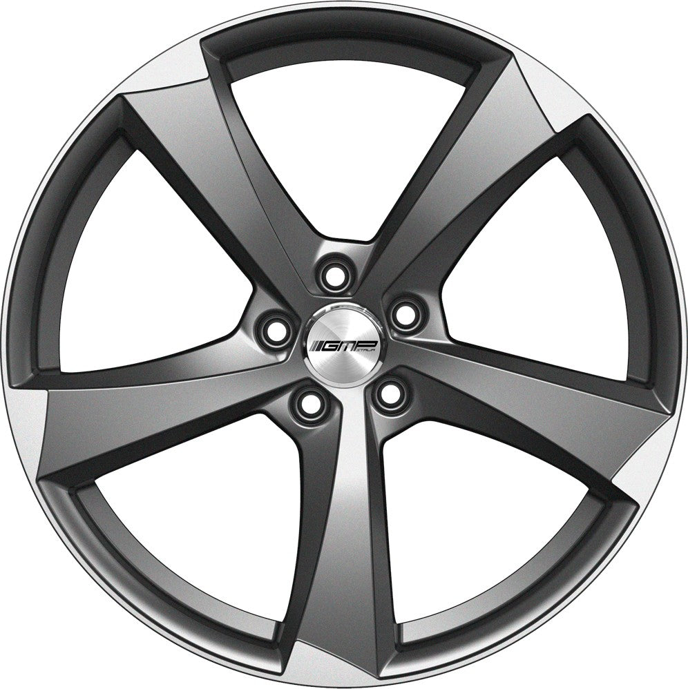 GMP Ican matt anthracite polished 7.5x17 ET35 - LK5/100 ML57.1