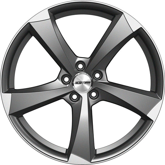 GMP Ican matt anthracite polished 7.5x17 ET35 - LK5/100 ML57.1
