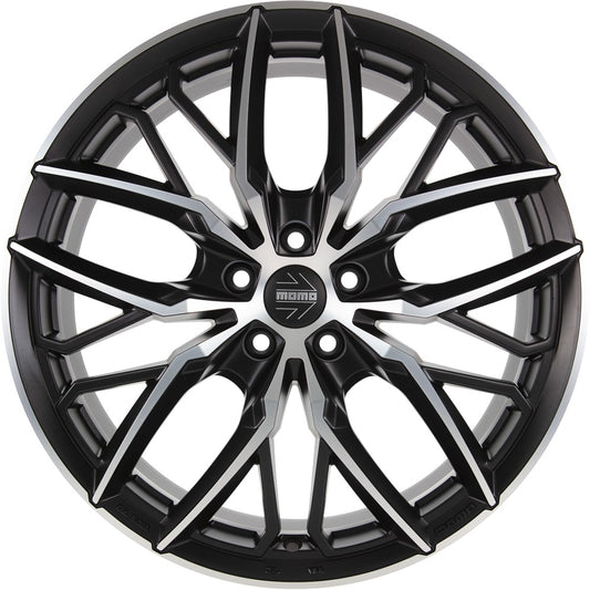Momo Spider matt black diamond cut 8.5x20 ET35 - LK5/112 ML79.6
