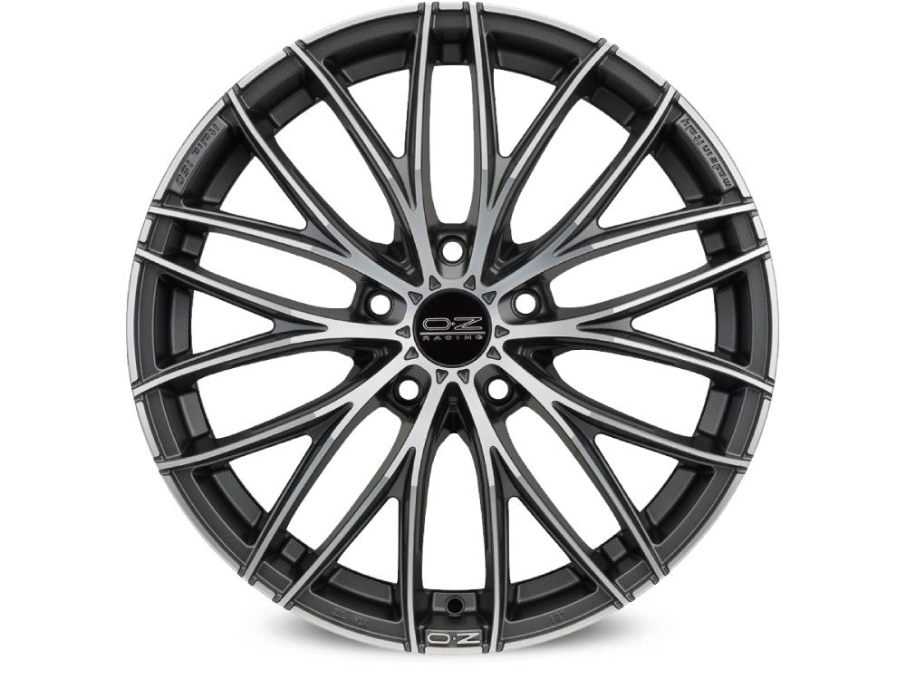 OZ Italia 150 matt dark graphite polished 8x18 ET48 - LK5/112 ML75