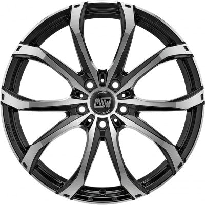 MSW 48 gloss black full polished 8.5x20 ET45 - LK5/108 ML73.1