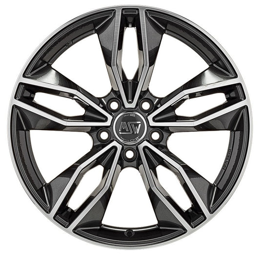 MSW 71 gloss dark grey full polished 8x19 ET34 - LK5/110 ML65.1