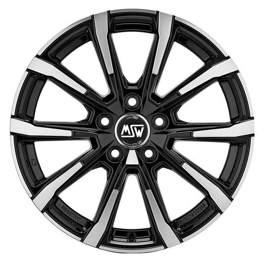 MSW 79 gloss black full polished 6.5x16 ET50 - LK5/114.3 ML67.1
