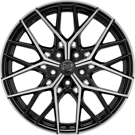 MSW 74 gloss black full polished 9x20 ET35 - LK5/112 ML73.1