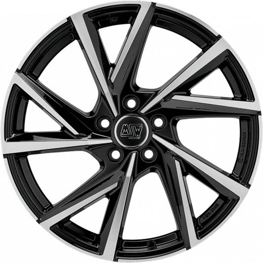 MSW 80/5 gloss black full polished 6.5x16 ET47 - LK5/100 ML57.06