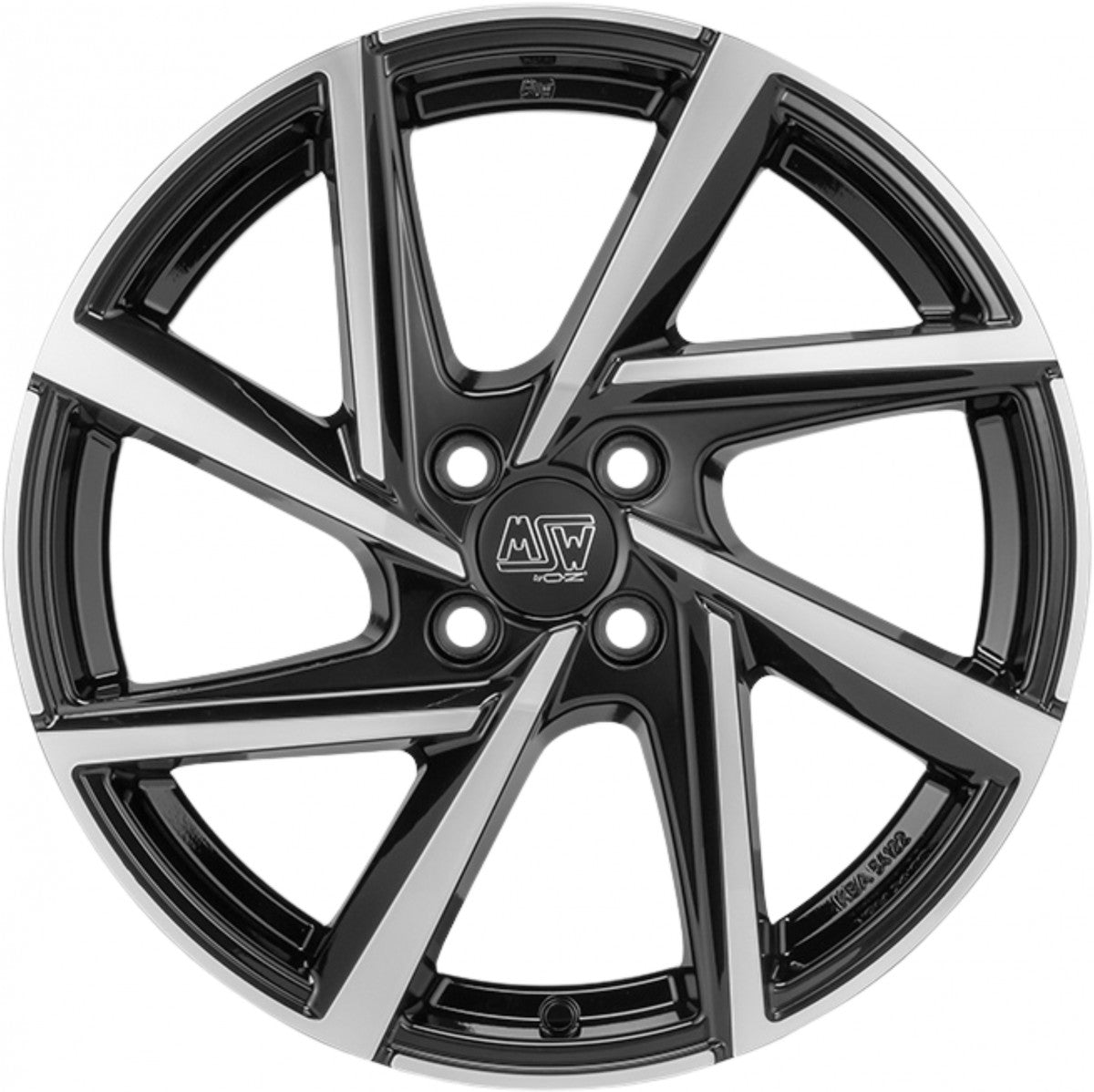 MSW 80/4 gloss black full polished 6.5x16 ET45 - LK4/100 ML63.3