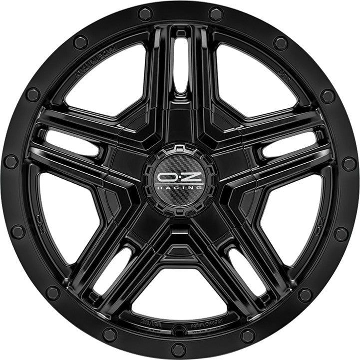 OZ Rally Adventure matt black + rivets 8x17 ET37 - LK6/114.3 ML66.1