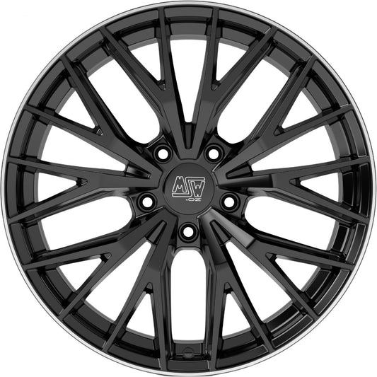 MSW 44 gloss black diamond lip 8.5x20 ET40 - LK5/108 ML73.1