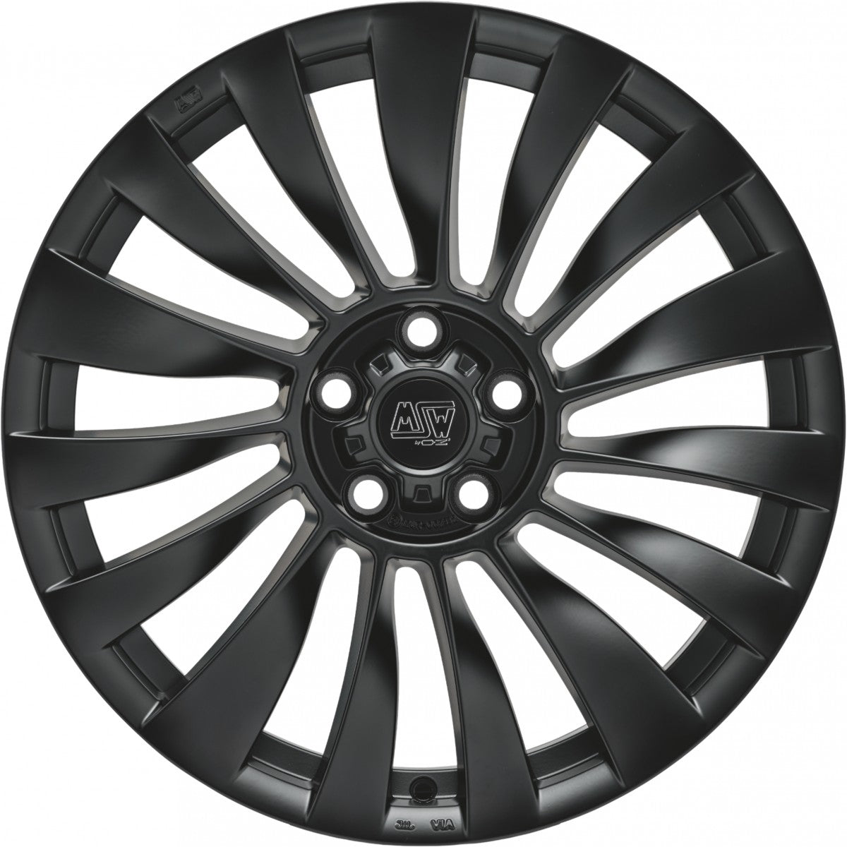 MSW 37 T matt black 9.5x19 ET45 - LK5/114.3 ML64.12