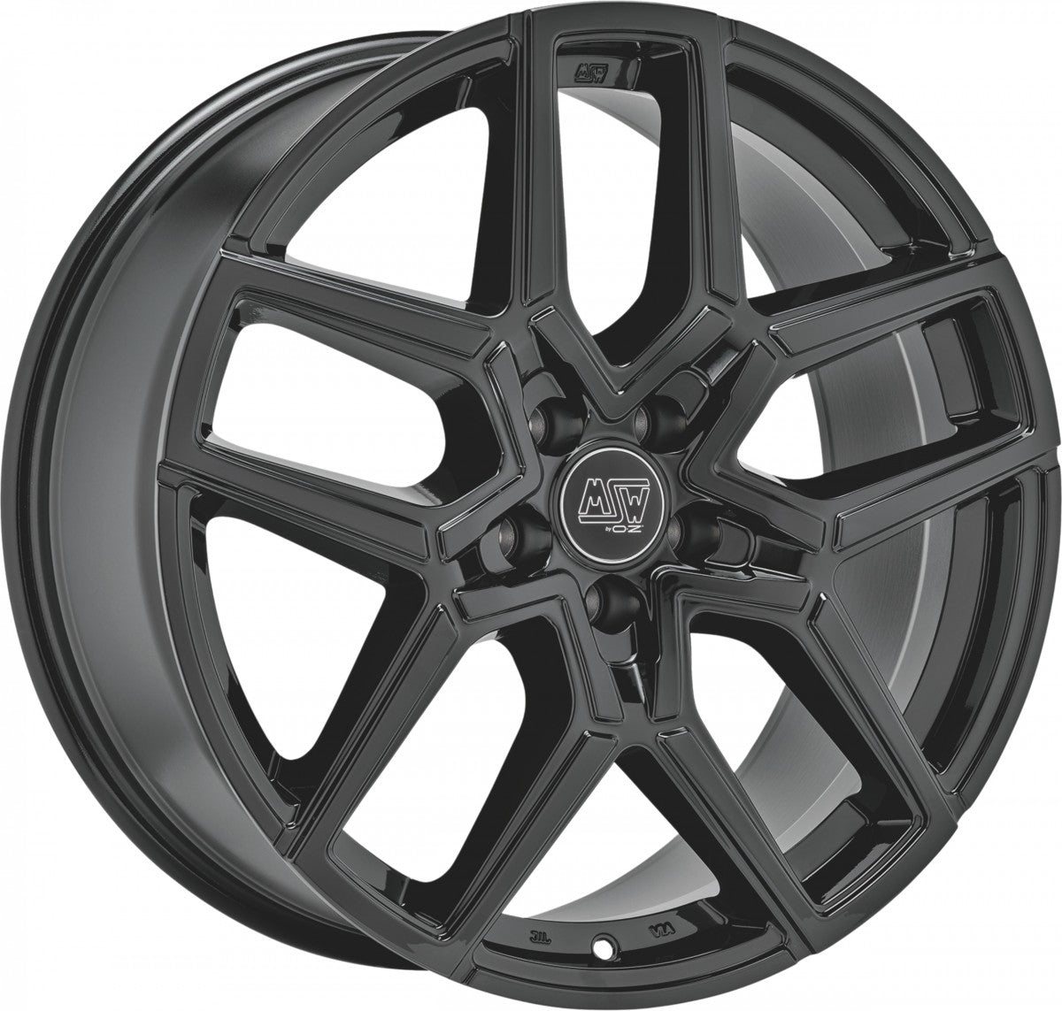 MSW 52 gloss black 8.5x20 ET45 - LK5/108 ML73.1