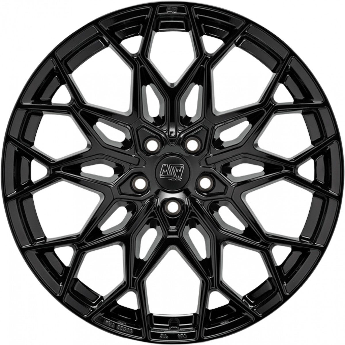 MSW 51 gloss black 11.5x22 ET22 - LK5/130 ML71.56
