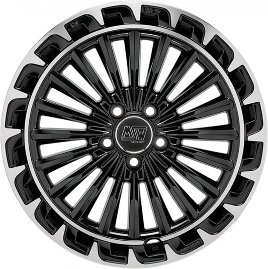 MSW 32 gloss black diamond lip 7.5x19 ET40 - LK5/112 ML73.1