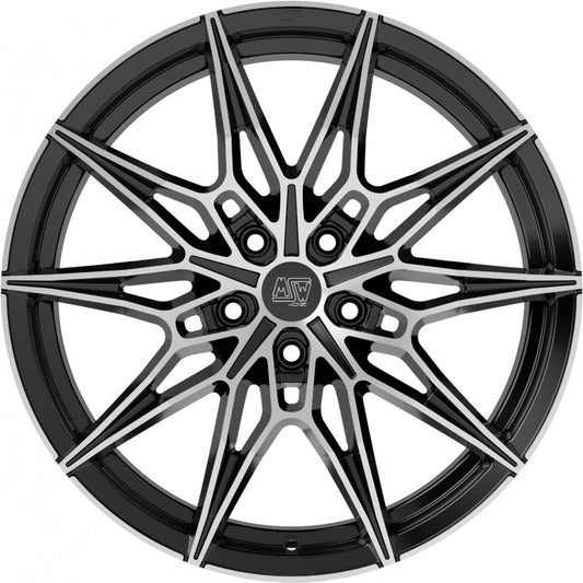 MSW 75 gloss black full polished 8x19 ET29 - LK5/120 ML72.56