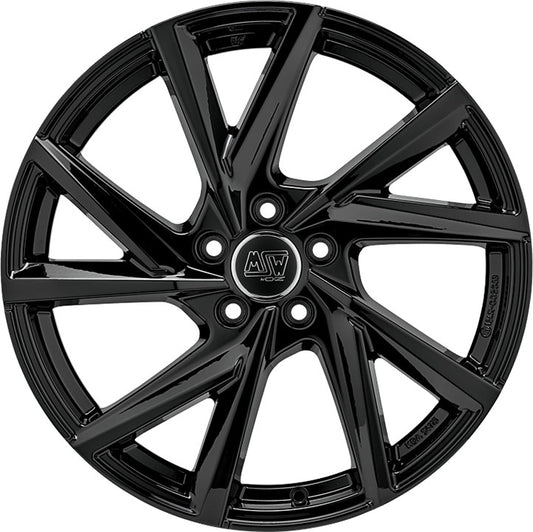 MSW 80/5 gloss black 7x16 ET50 - LK5/108 ML63.4