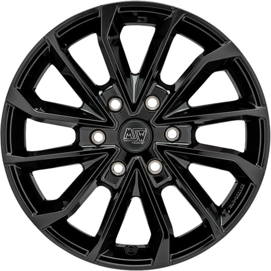MSW 42 Van gloss black 6.5x17 ET54 - LK6/130 ML84.1
