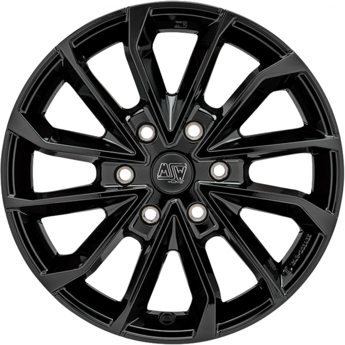 MSW 42 Van gloss black 6.5x17 ET54 - LK6/130 ML84.1
