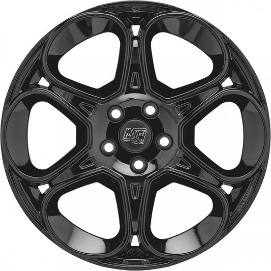 MSW 83 gloss black 7x17 ET25 - LK5/110 ML65.06