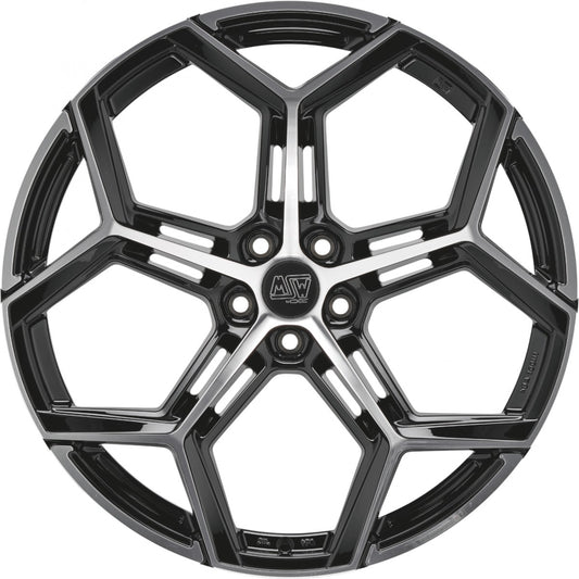 MSW 53 gloss black full polished 8x19 ET40 - LK5/112 ML66.56