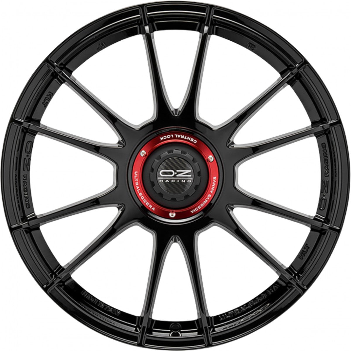 OZ Ultraleggera XX gloss black 8x18 ET48 - LK5/100 ML68