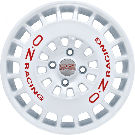 OZ RR40 race white + red lettering 7.5x17 ET38 - LK4/108 ML75
