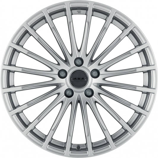Mak Fatale silver Alufelge 9.5x19 Zoll ET35 LK 5x112 ML66.6 – Bild 2
