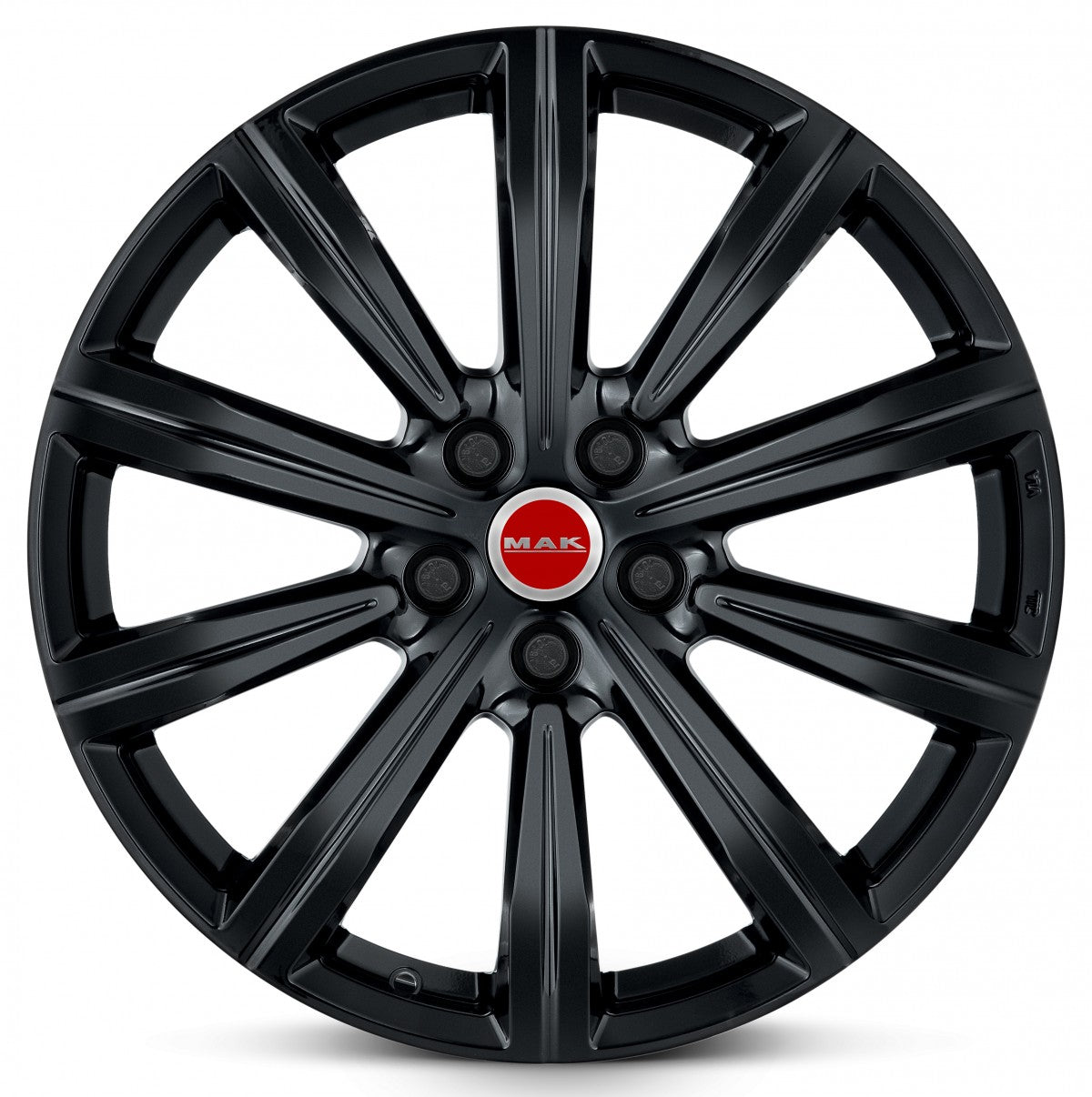 Mak Birmingham gloss black 9x22 ET45 - LK5/108 ML63.4