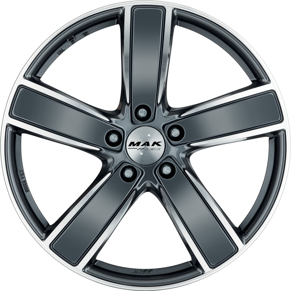 Mak Turismo-FF gun metallic mirror 9.5x20 ET65 - LK5/130 ML71.6