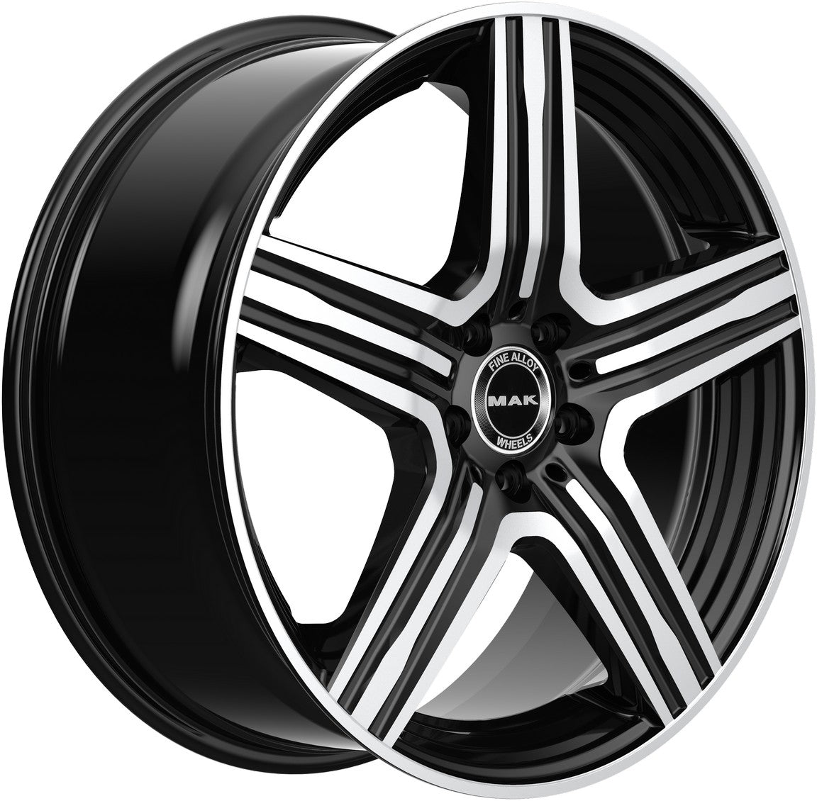 Mak Lewis black mirror Alufelge 9.5x20 Zoll ET50 LK 5x112 ML66.6 – Bild 2
