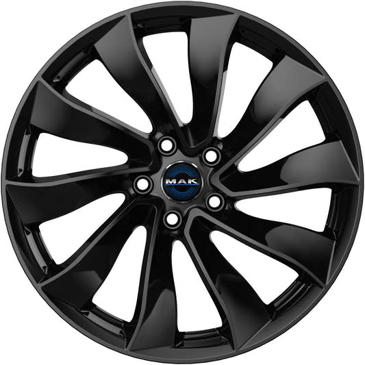 Mak Solar gloss black Alufelge 9.5x19 Zoll ET45 LK 5x114.3 ML64.1