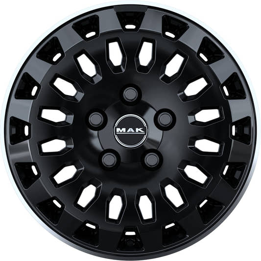 Mak Overland gloss black mirror ring 7x17 ET45 - LK5/118 ML71.1