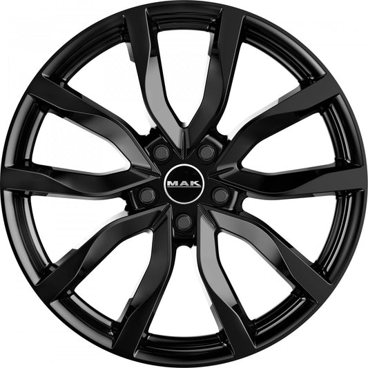 Mak Highlands gloss black 8x19 ET38 - LK5/105 ML56.6