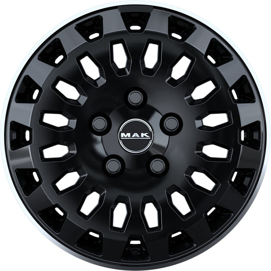 Mak Overland gloss black mirror ring 6.5x16 ET55 - LK5/130 ML89.1