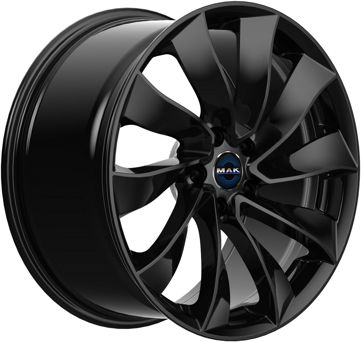 Mak Solar gloss black Alufelge 8.5x19 Zoll ET38 LK 5x114.3 ML64.1 – Bild 3