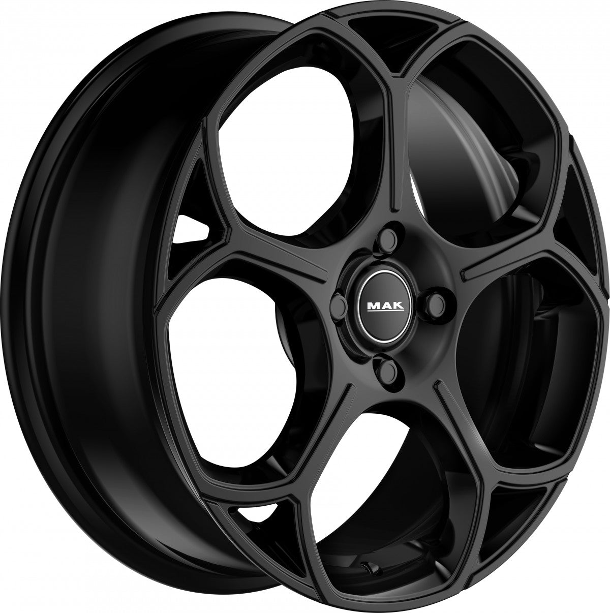 Mak Monza gloss black 7x17 ET31 - LK4/108 ML65.1