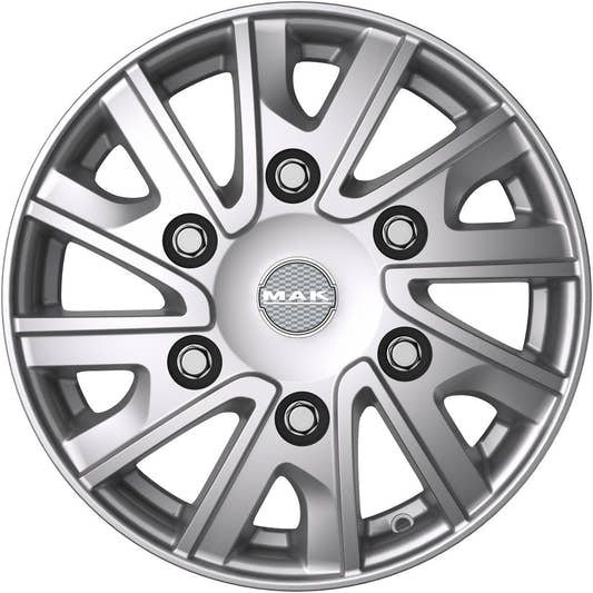 Mak Deliver silver Alufelge 6.5x16 Zoll ET68 LK 6x180 ML130.1 – Bild 2