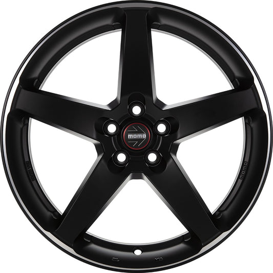 Momo Five black matt polish 8x17 ET42 - LK5/112 ML72.3