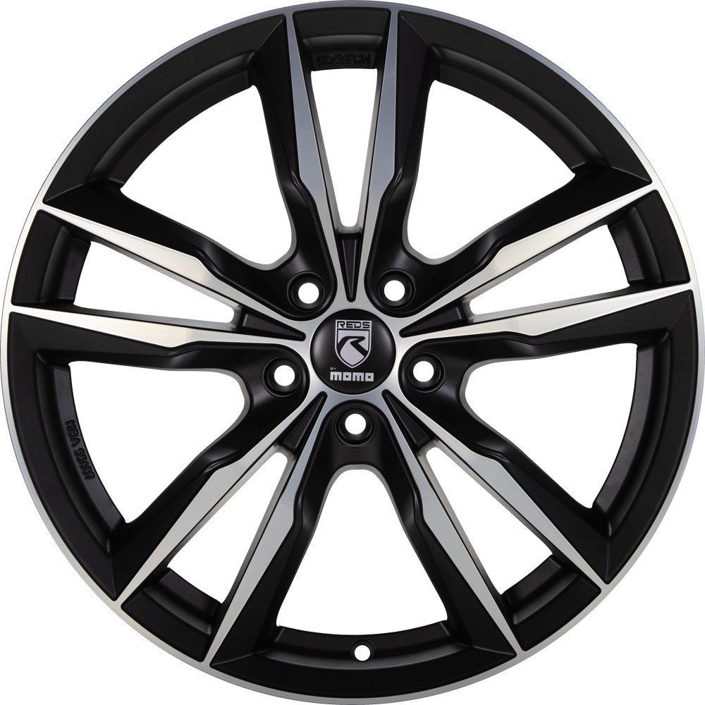 Momo Fast black matt polish Alufelge 8x18 Zoll ET45 LK 5x112 ML72.3 – Bild 2
